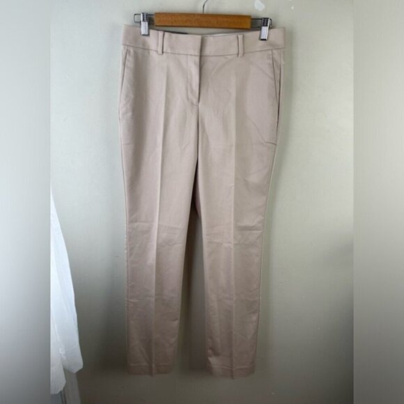 Ann Taylor Pants Womens 4 Ann Fit Straight Leg Trouser beige Mid Rise NEW… - Picture 1 of 12